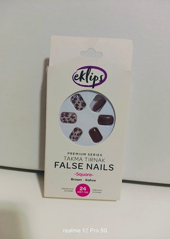 Kahverengi Leopar Desenli Takma Tırnak 24'lü - Görsel 2