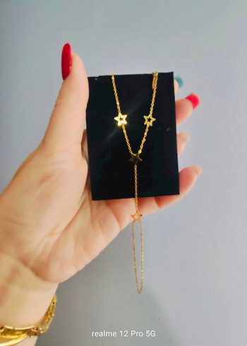 Mini Altın Zincirli Kadın Kolye - Görsel 2