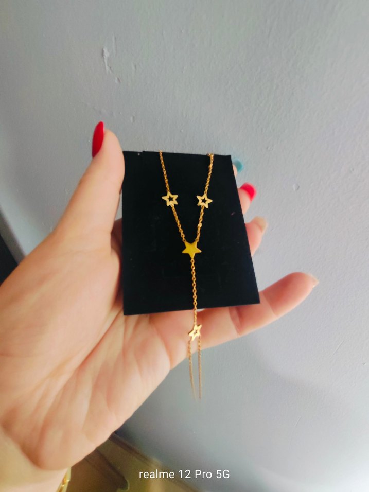 Mini Altın Zincirli Kadın Kolye - Görsel 4