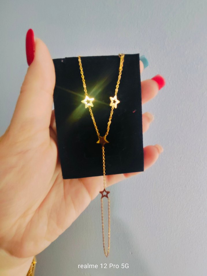 Mini Altın Zincirli Kadın Kolye - Görsel 3