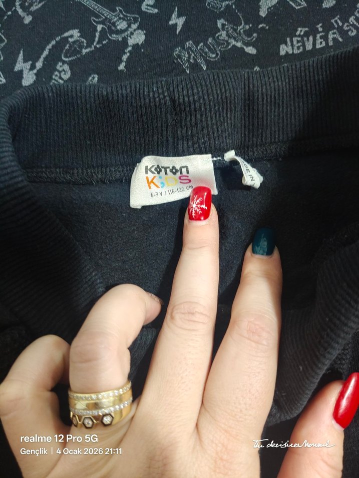 Siyah Kapüşonlu Erkek Çocuk Eşofman Takımı - Görsel 5