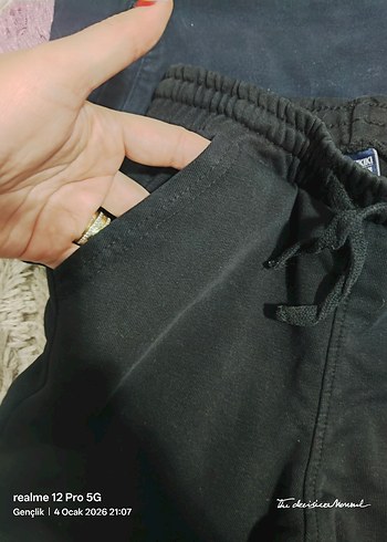 Siyah Erkek Çocuk Rahat Kesim Eşofman Altı - Görsel 6