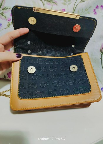 Renkli Baskılı Deri Kadın Çanta - Görsel 3