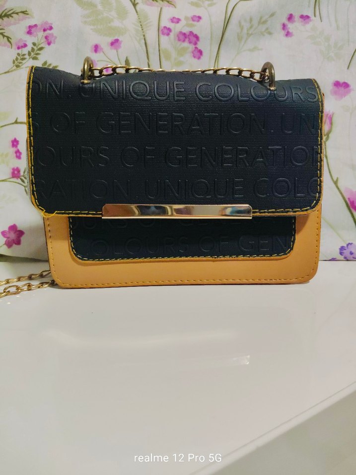 Renkli Baskılı Deri Kadın Çanta - Görsel 2