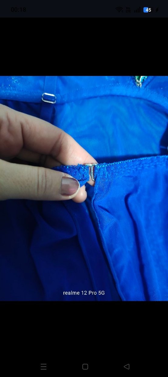 Mavi İşlemeli Mini Bohem Gecelik - Görsel 3