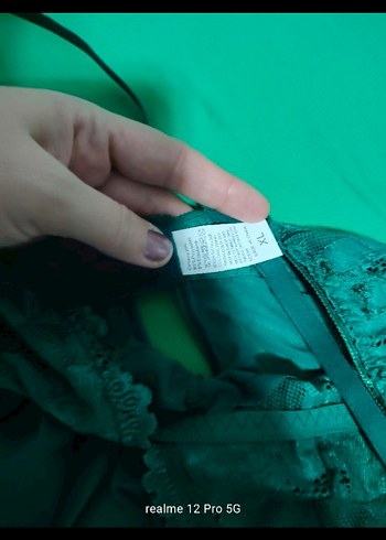 Turkuaz Gösterişli Midi Askılı Gecelik - Görsel 3