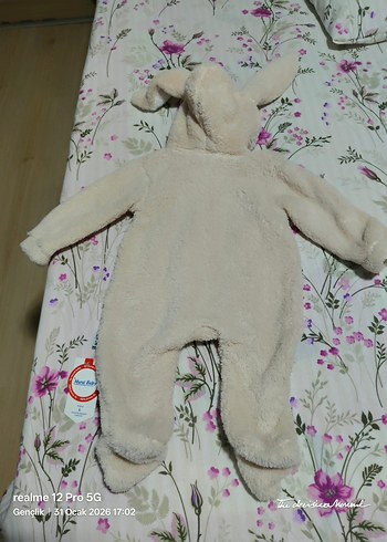 Kürklü Bebek Erkek Tulum - Bej - Görsel 7