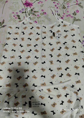 Çok Renkli Baskılı Kadın Mini Atletler - Görsel 4