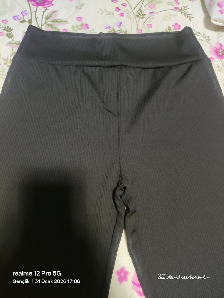 Siyah Elastik Bel Kadın Kumaş Pantolon - Görsel 3