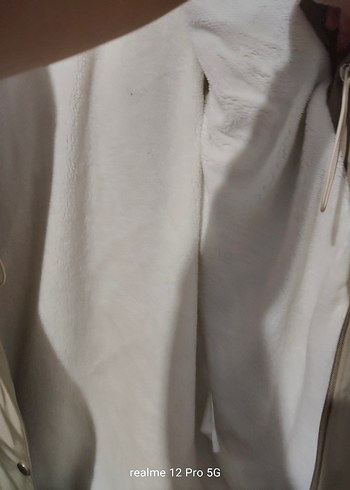 Bej Midi Kadın Yağmurluk Düğmeli Kapüşonlu - Görsel 5