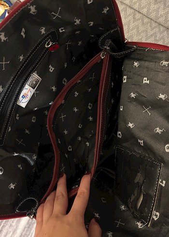 Bordo Kadın Deri Fermuarlı Çanta - Görsel 4