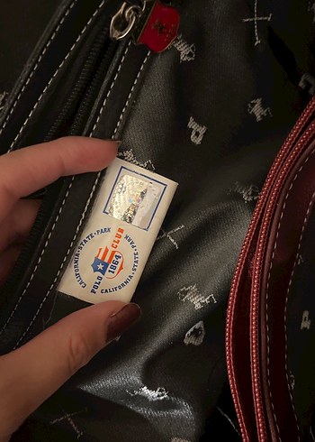 Bordo Kadın Deri Fermuarlı Çanta - Görsel 3