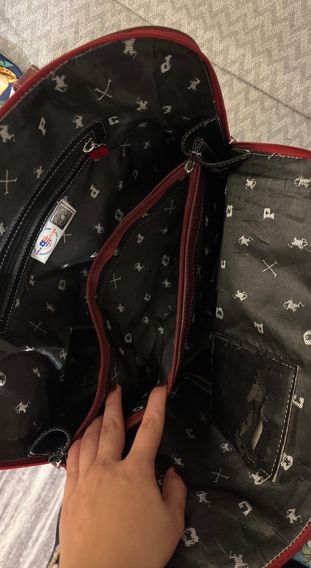 Bordo Kadın Deri Fermuarlı Çanta - Görsel 4