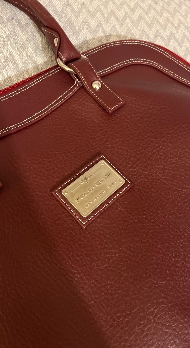 Bordo Kadın Deri Fermuarlı Çanta - Görsel 2