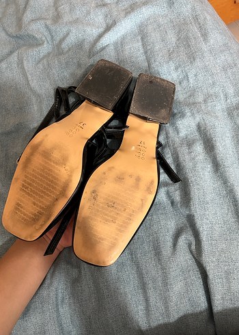 Tokalı Siyah Blok Topuklu Kadın Babet - Görsel 5