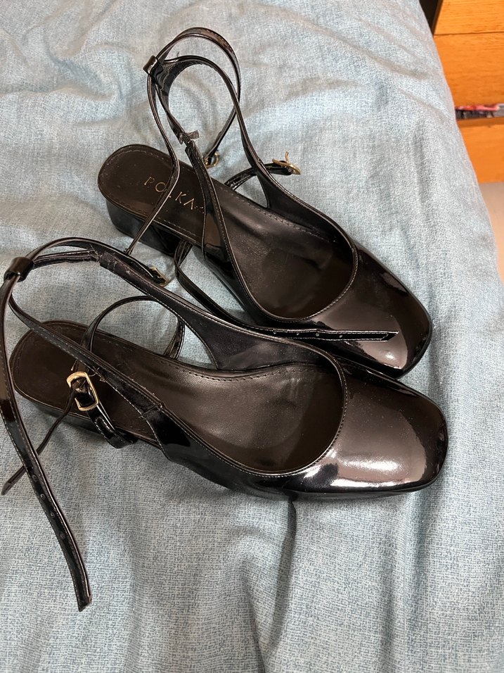 Tokalı Siyah Blok Topuklu Kadın Babet - Görsel 2