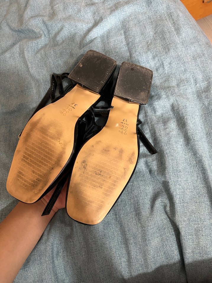 Tokalı Siyah Blok Topuklu Kadın Babet - Görsel 5