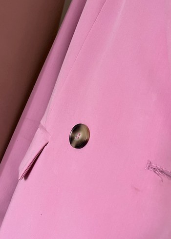 Pembe Düğmeli Kadın Blazer Ceket - Görsel 7