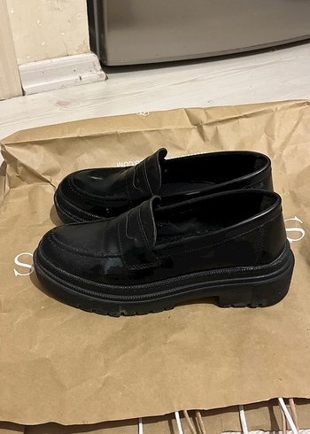 Siyah Platform Topuklu Kadın Loafer - Görsel 3