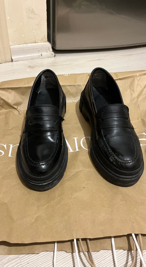 Siyah Platform Topuklu Kadın Loafer - Görsel 5