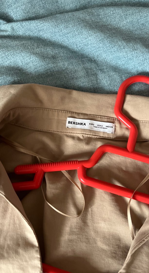 Fermuarlı Bej Kadın Keten Gömlek - Görsel 3