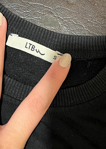 Siyah Kadın Süet Sweatshirt - Görsel 2