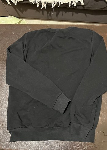 Siyah Kadın Süet Sweatshirt - Görsel 3