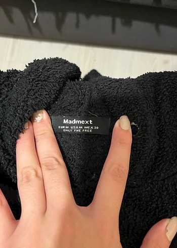 Kadın Siyah Kapüşonlu Uzun Kollu Sweatshirt - Görsel 2