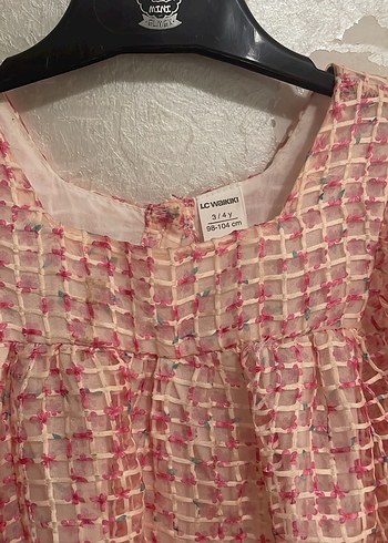 4 Yaş Beden Kız Çocuk Pembe Elbise