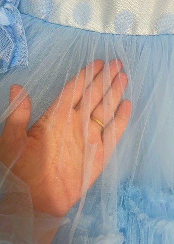 24-36 Ay Beden Mavi Puantiyeli tütü elbise