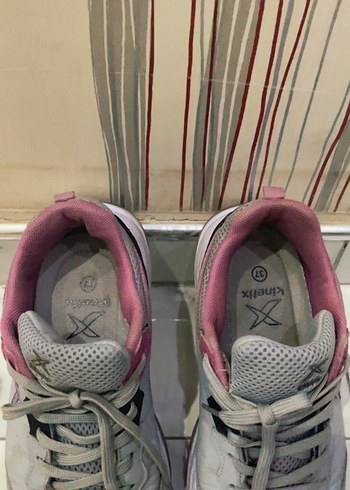 37 Beden Pembe Gri Bağcıklı Spor Kadın Sneaker