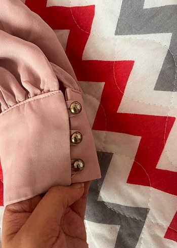 Pembe İşlemeli Tesettür Elbise - Görsel 6