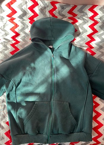 Yeşil Oversize Fermuarlı Ceket - Görsel 2