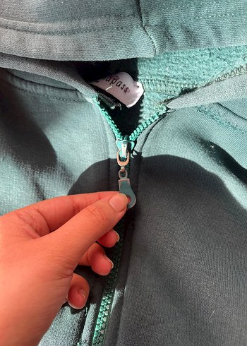 Yeşil Oversize Fermuarlı Ceket - Görsel 3