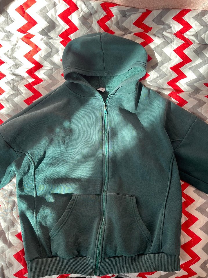 Yeşil Oversize Fermuarlı Ceket - Görsel 2