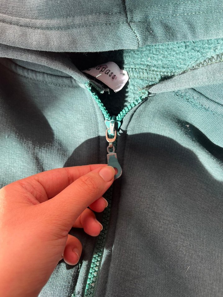 Yeşil Oversize Fermuarlı Ceket - Görsel 3