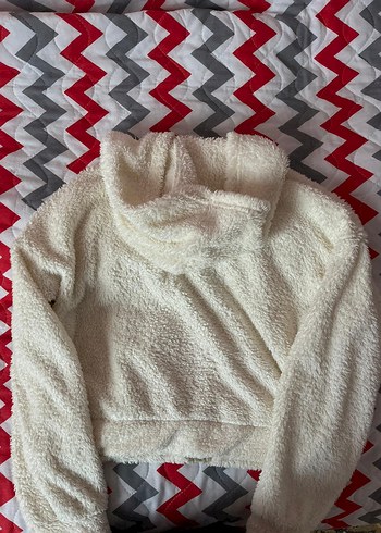 Beyaz Peluş Hırka - Görsel 2