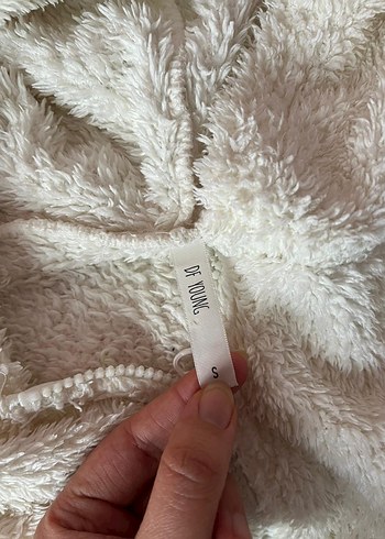 Beyaz Peluş Hırka - Görsel 5