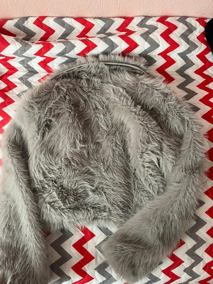 Gri Kürk Ceket - Görsel 4