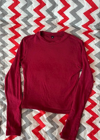 Bordo Fitted Bluz - Görsel 2