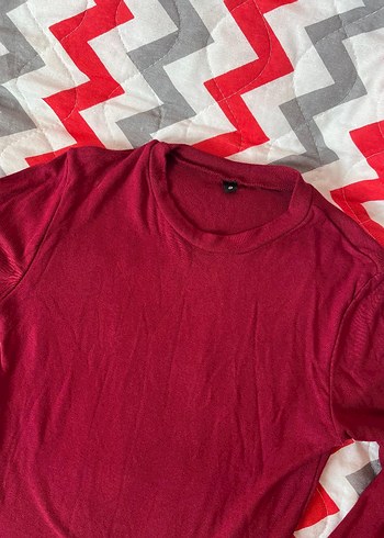 Bordo Fitted Bluz - Görsel 4