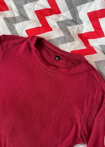 Bordo Fitted Bluz - Görsel 3