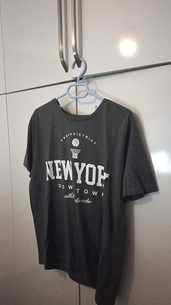 Baskılı Gri Tshirt