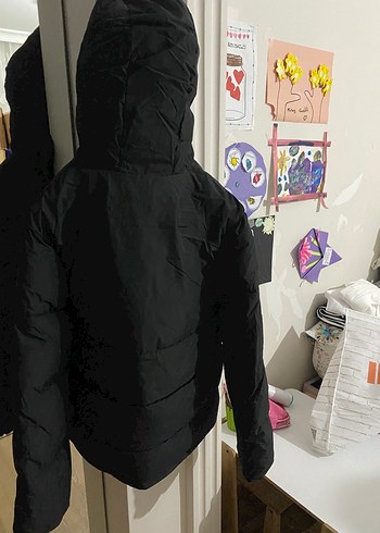 l Beden siyah Renk Jack jones Erkek Siyah Kapüşonlu Puffer Ceket