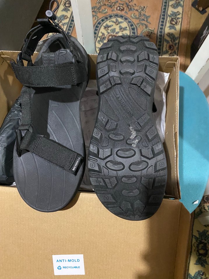 Skechers Siyah Dolgu Topuklu Cırt Cırtlı Sandalet - Görsel 4