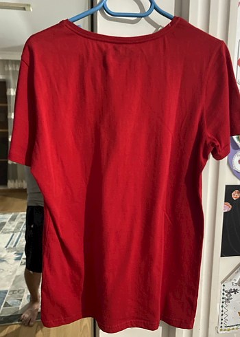 Lee Cooper Lee Cooper Kırmızı Baskılı Pamuklu Tişört