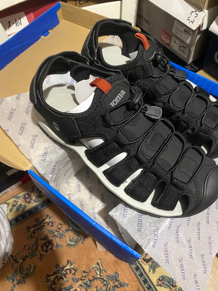 Joma Erkek Siyah Biker Sandalet Velcro Detaylı - Görsel 5