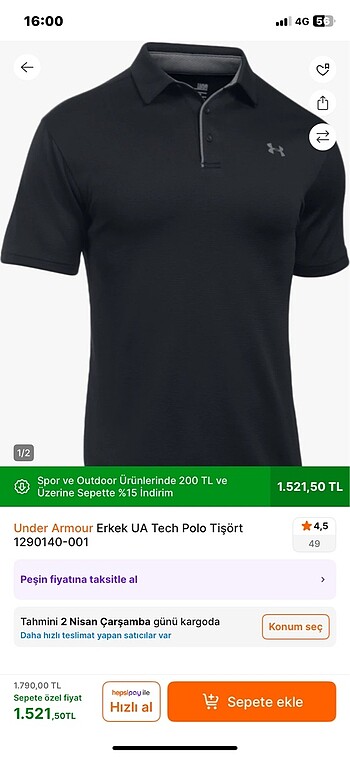 UNDER ARMAUR POLO TİŞÖRT