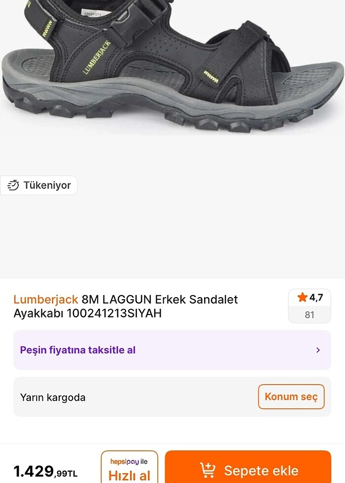 LUMBERJACK ERKEK SANDALET - Görsel 2