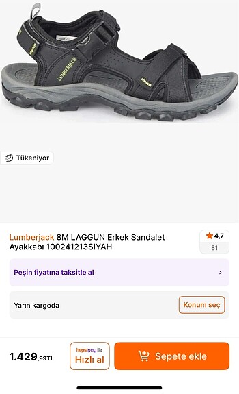 LUMBERJACK ERKEK SANDALET - Görsel 2